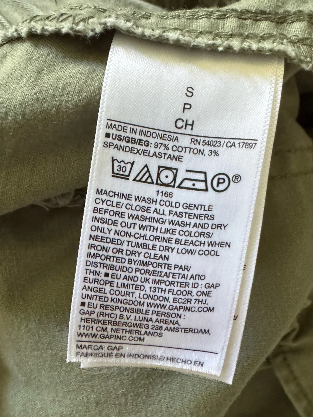 GAP Factory Olive Green High Rise Easy Wide-Leg Khakis
